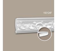 Corniche 150124F Profhome Moulure décorative flexible style Rococo-Baroque blanc 2 m