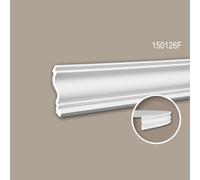 Corniche 150126F Profhome Moulure décorative flexible style Néo-Classicisme blanc 2 m