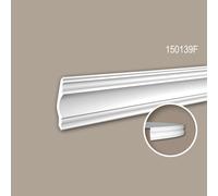 Corniche 150139F Profhome Moulure décorative flexible style Néo-Classicisme blanc 2 m