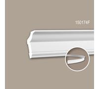 Corniche 150174F Profhome Moulure décorative flexible style Néo-Classicisme blanc 2 m