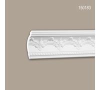 Corniche 150183 Profhome Moulure de plafond polyuréthane décorative style Néo-Empire blanc 2 m