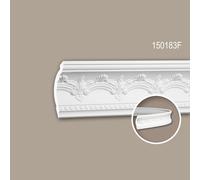 Corniche 150183F Profhome Moulure décorative flexible style Néo-Empire blanc 2 m