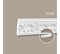 Corniche 150189F Profhome Moulure décorative flexible style Rococo-Baroque blanc 2 m