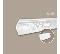 Corniche 150252F Profhome Moulure décorative flexible style Rococo-Baroque blanc 2 m