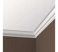 Corniche de plafond 150127 Profhome Moulure polyuréthane décorative style Néo-Empire blanc 2 m