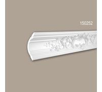 Corniche de plafond 150252 Profhome Moulure polyuréthane décorative style Rococo-Baroque blanc 2 m