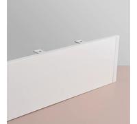 Corniche de porte coulissante en aluminium 100 % bloquant la lumière, blanc, 14 cm de hauteur, 3,4 m de long, parfait pour la décoration de salon