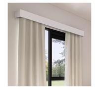 Corniche extra longue en aluminium pour rideaux, stores enrouleurs et stores vénitiens - Solution de traitement de fenêtre de plafond avec rails pour une décoration d'intérieur élégante - 2,2 m