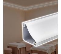Corniche LED Plafond Couvercle de diffuseur de bande lumineuse LED extra long 1 4 8 12 16 20 24 28 30 M, moulure de couronne commerciale pour éclairage indirect/décoration murale(4.5m/14.8feet)