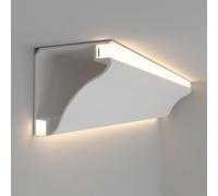 Corniche LED Plafond Plinthe Lumineuse à LED, Profilés D'extrusion de Canal en Aluminium, Plinthe de Couverture LED pour Éclairage Indirect de Plafond pour Couloir, Chambre à Coucher, Salon(400cm/13.1