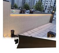 Corniche LED Plafond Profilé en Aluminium pour Ruban LED à Éclairage Indirect, Moulure LED Murale (corniche) - Blanc ou Noir, Moulure LED pour Salon, Chambre ou Couloir(Black,15m/49.2ft)