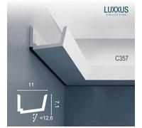 Corniche Moulure Cimaise Orac Decor C357 LUXXUS pour éclairage indirect Décoration de stuc Profil 2 m blanc G