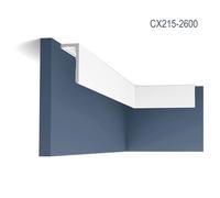 Corniche Orac Decor CX215-2600 Moulure de plafond Corniche pour éclairage indirect Corniche cache rideau 2 6 m