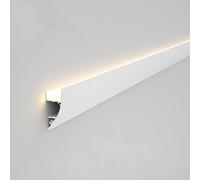 Corniche Plafond LED Profil de Moulure Couronne LED Haut/Bas, Canal Diffuseur en Aluminium pour Salon/Chambre/Couloir, Moulure Couronne à Montage en Surface(White,10m/32.8ft)