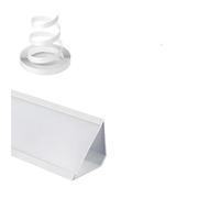 Corniche Plafond LED Profilé Linéaire en Aluminium pour Éclairage Indirect | Profilé Décoratif pour Éclairage LED (Type Corniche), Montage en Saillie, Conçu pour Un Éclairage Diffus(White,14.5m(47.6ft))