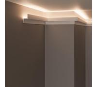 Corniches pour LED au plafond et au mur (longueur 2 mètres - KH902) moulures pour éclairage indirect avec les bandes LED | décoratives, en duropolymère(mieux que le polystyrène ou le plâtre)
