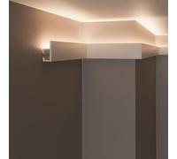 Corniches pour LED au plafond et au mur (longueur 2 mètres - KH903) moulures pour éclairage indirect avec les bandes LED | décoratives, en duropolymère (mieux que le polystyrène ou le plâtre)