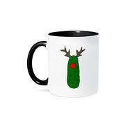 Cornichon Rigolo Avec Un Nez Rouge Et Des Bois Comme Rudolph Le Renne Mug Avec Anse Tasse Mignonne Tasses À Thé Pour L'École Cuisine Cappuccino 330Ml