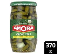 Cornichons 5 épices & aromates extra fins AMORA - le bocal de 380g net égoutté Lot De 4 - Par Lot