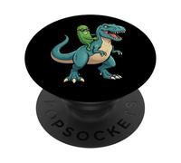 Cornichons Chevauchant Un T-Rex Cornichons PopSockets PopGrip Adhésif