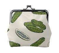Cornichons ou concombres marinés,Porte-Monnaie en Cuir PU, Petit Portefeuille, Pochette à Monnaie avec Fermoir Baiser