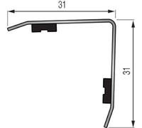 Corniére angle 50x50mm adhésive acier blanc 3m.l - DINAC - 1316100