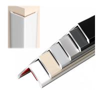 Cornière d'angle en Aluminium Autocollante, Baguette de Protection Murale en Métal, Profilé de Coin Robuste pour Angles de Murs et Plinthes(Blanc,3m/118.1in)