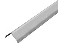 Cornière de protection d'angle à triple pli en acier inoxydable brossé (L= 60 mm, L= 250 cm)