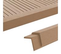 Cornière de terrasse 5 pcs WPC 170 cm Couleur teck