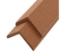 Cornière de terrasse 5 pcs WPC 170 cm Marron clair