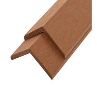 Cornière de terrasse 5 pcs WPC 170 cm Marron clair 45018 HB047