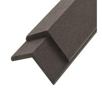 Cornière de terrasse 5 pcs WPC 170 cm Marron foncé