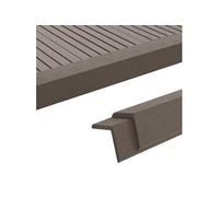 vidaXL Cornière de terrasse 5 pcs WPC 170 cm Marron foncé 45022