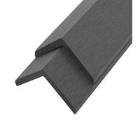 Cornière de terrasse WPC - JILL - 5 pièces - 170x4,5x4,5 cm - Gris - Résistance aux intempéries