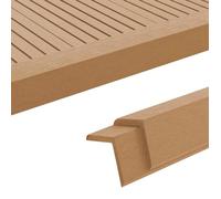 Cornière de terrasse WPC - VIDAXL - 170x4,5x4,5 cm - Teck - Résistance aux intempéries - Composite bois-plastique