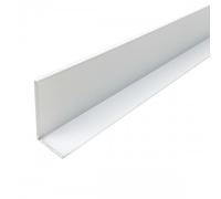 Cornière inégale en aluminium laqué blanc RAL 9016 - longueur 4 m - 20 x 40 x 1,3 mm Atrius