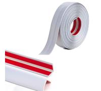 Cornière PVC,1.5x1.5cm Revêtements d'angle Autocollant Plinthe Souple Protection d'angle Bordure d’angle de Mur Bande Décorative pour Plans de Travail,Carrelage, Coin de Mur,Meubles,Blanc 5M