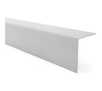 QUEST Cornière PVC Rigide Autoadhésive - Baguette d’Angle de Protection en PVC Dur pour Mur et Rebord - Profilé de Coin - 50x50mm, 150cm, gris