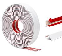 Cornière Souple Adhésive Baguette d'angle Autocollante Moulure Murale Profil en PVC pour Finition Murale et Coin pour Plans de Travail,Carrelage,Protection Angle Mur,Meubles (Blanc,2cm×5m)