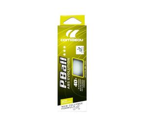 Cornilleau - Balles P-Ball ABS Evo ITTF X3 310555 Blanc Taille Unique