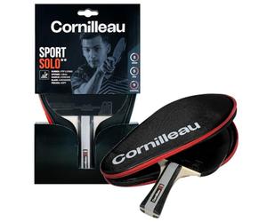 CORNILLEAU - Pack 1x Raquettes et 1x Housse de Raquette de ping-Pong - Sport Pack Solo - Revêtement ITTF 2 étoiles