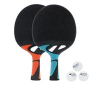 Cornilleau Tacteo Pack Duo – 2 raquettes de ping-pong extérieures résistantes +3 balles
