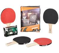 Cornilleau - Pack de 4X Raquettes d'intérieur + 1x Housse de Table Premium + Balles de ping-Pong 2* - Family Pack Indoor