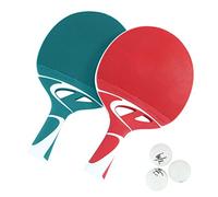Cornilleau - Pack de Raquettes de ping-Pong d'extérieur Tout Niveau - Tacteo Pack Duo (2X Raquettes + 3X balles)