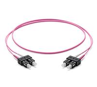 Corning Câble patch en fibre de verre 2 x 2 mm - Duplex multimode : SC PC Duplex vers SC PC Duplex OM4 Violet 10 m