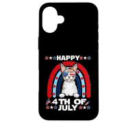 Cornish Rex Cat Happy 4th of July Patriotic American Cats Coque pour iPhone 16 Plus