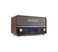 Audizio Corno Radio Dab+ Portable Stéréo 60W - Gris, Fonction Réveil, Streaming Bluetooth, Radio FM, Entrée AUX Jack 3,5mm, 20 Stations Préréglées, Idéal pour Écouter la Radio Partout