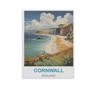 Cornouailles Angleterre，Puzzle pour Adultes 1000 Pièces en Bois Puzzles Jeu Cadeau Accueil Décoratif Mots Croisés（75x50cm）-HK24