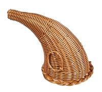 Cornucopia Basket 11 Pouces De Hauteur Pièce Maîtresse De Corne D'abondance De Noël En Forme De Corne Panier Tissé Décorations De Table Pour La Récolte D'automne Thanksgiving Décor À La Maison