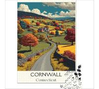 Cornwall Connecticut Puzzles 1000 pièces | puzzle pour la saint valentin une activité romantique pour les couples une soirée douillette à la maison le soir38x52cm